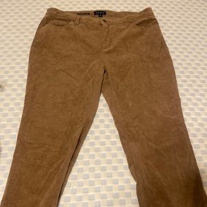 brown straight leg pants
